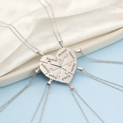 Collier Puzzle Famille Personnalisé