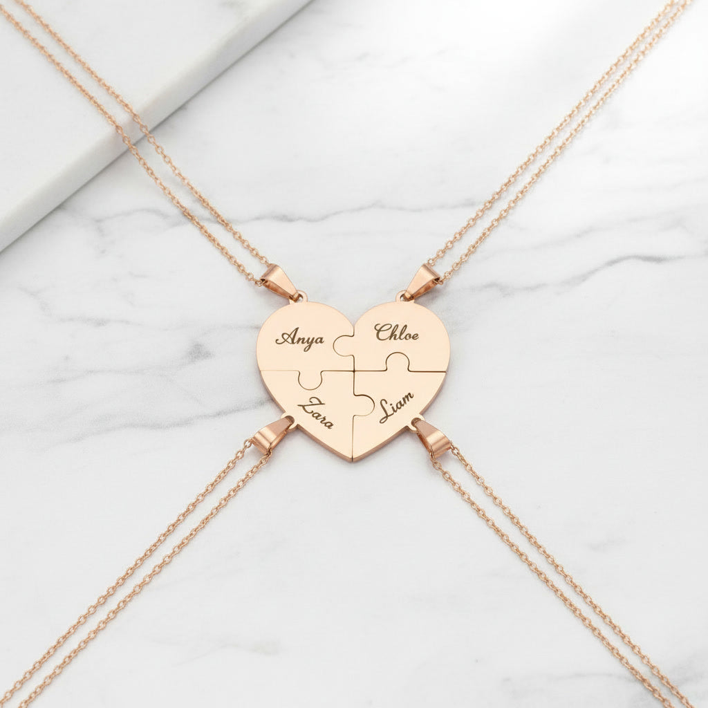 Collier Puzzle Famille Personnalisé