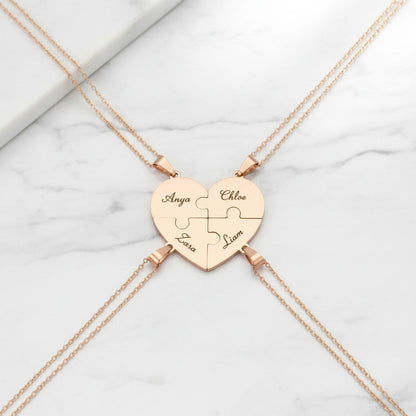 Collier Puzzle Famille Personnalisé